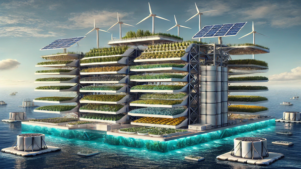 Self-Sustaining Vertical Ocean Farms with Biochar - The Science, Econo