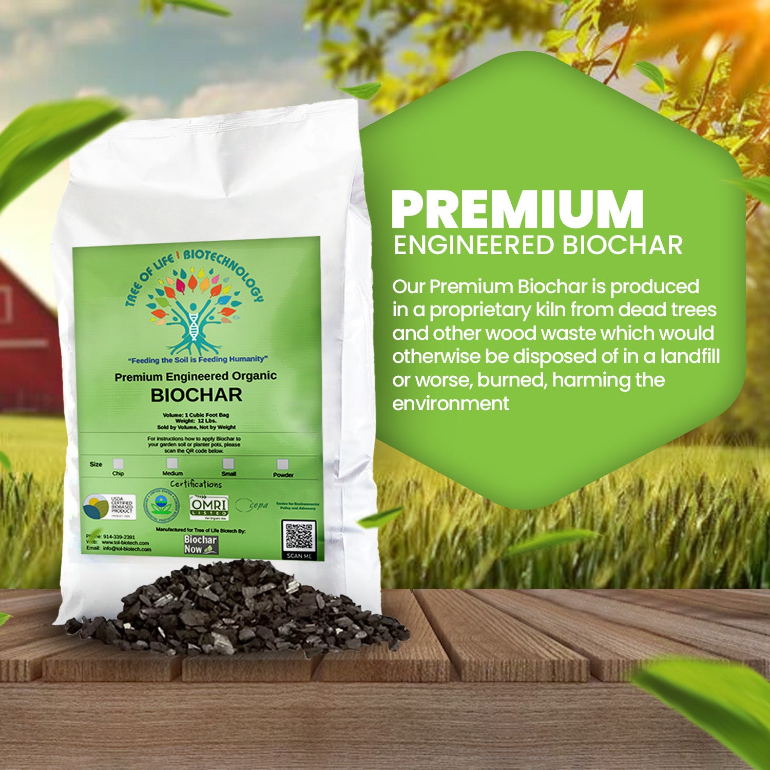 Premium Engineered Biochar (Medium)