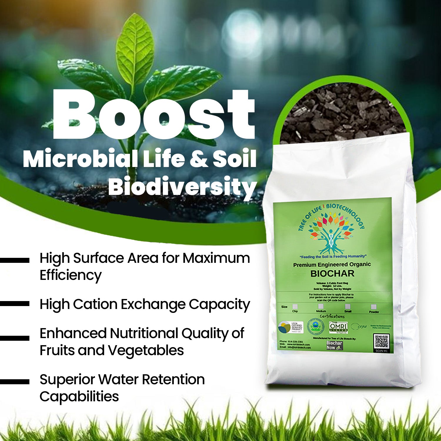 Premium Engineered Biochar (Medium)
