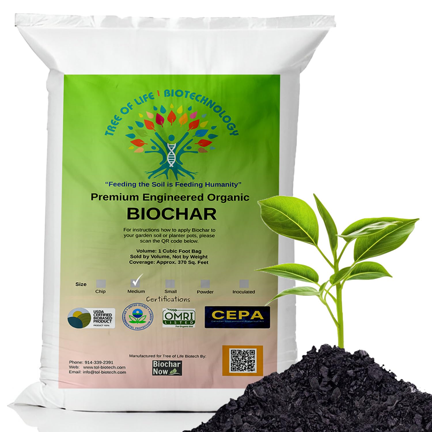 Premium Engineered Biochar (Medium)